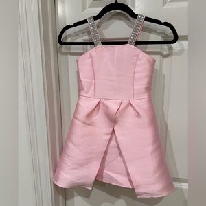 Pink Sleeveless Dress with Embellished Straps